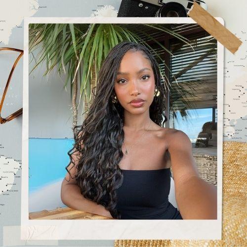Mini Braids with Loose Curls