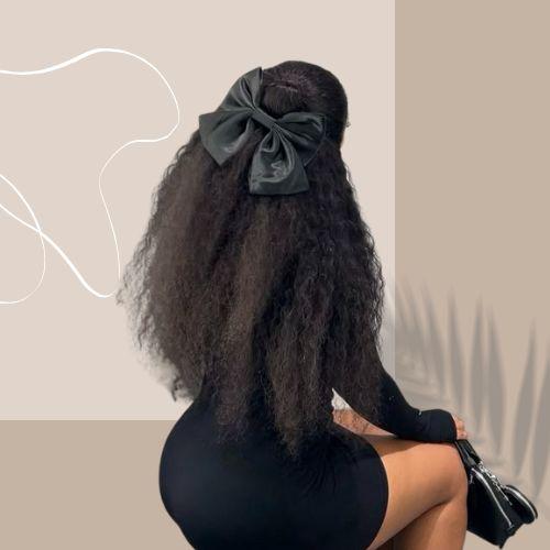 waist length hair curly