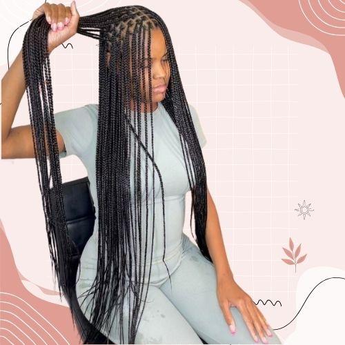 Waist-Length Knotless Braids