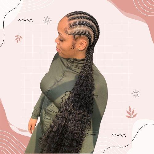 Waist-Length Feed-In Braids