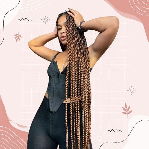 Waist-Length Triangle Braids