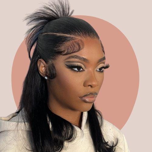 Half Up Half Down Spiky Bun