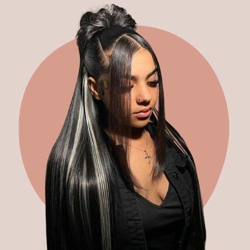 Half Up Bun Long Hair