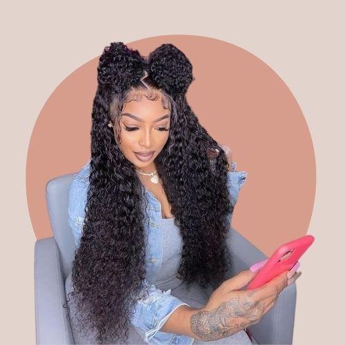 Half Up, Half Down Space Buns