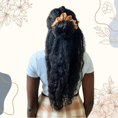 Half Up Half Down Scrunchie Hairstyle