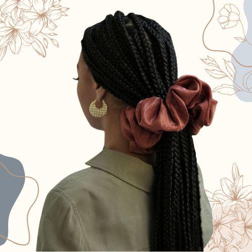 Box Braids with Scrunchie