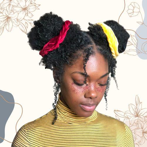 Cute Space Bun with Scrunchie