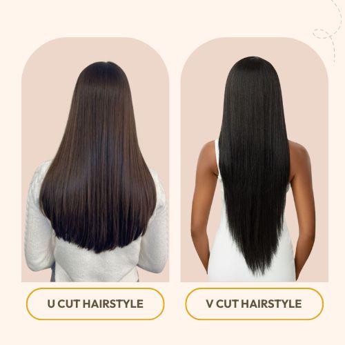 U Cut or V Cut hairstyle