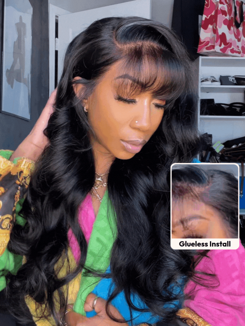 [Stylish Choice] UNice 13x4 Pre-Everything™ Side-Part & Middle Part Fluffy Loose Wave Wig With Wispy Air Bangs