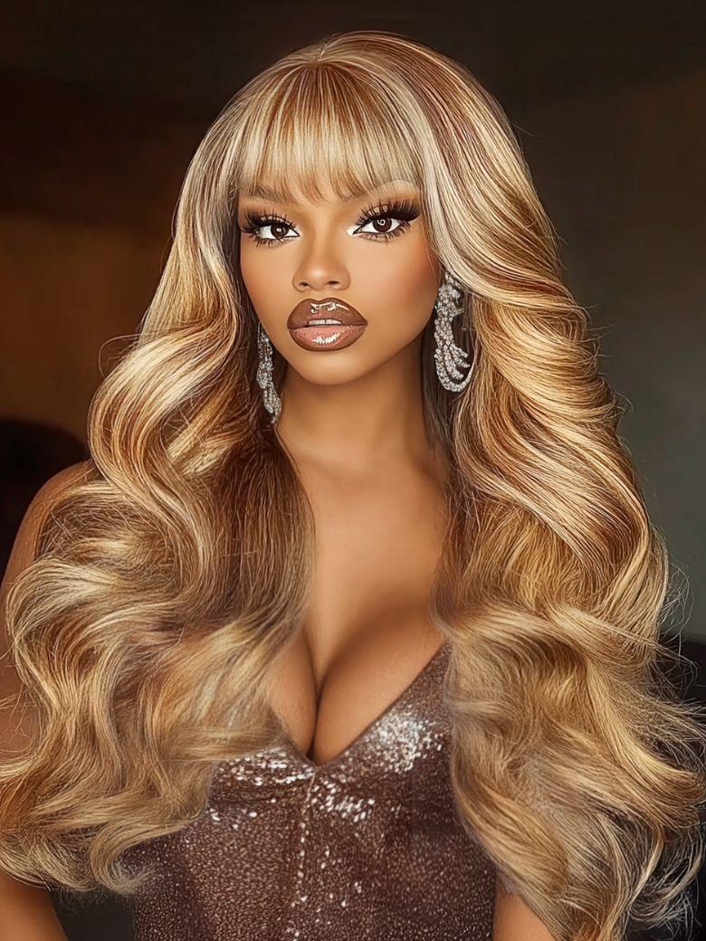 UNice 13x4 Pre-Everything™ Lace Frontal Dark Auburn Loose Wave Wig with Face Framing Layers