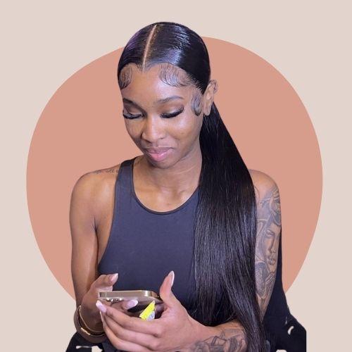 Middle Part Frontal Ponytail