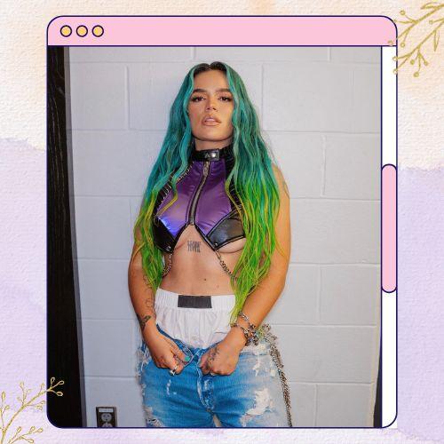 Karol G Green Hair