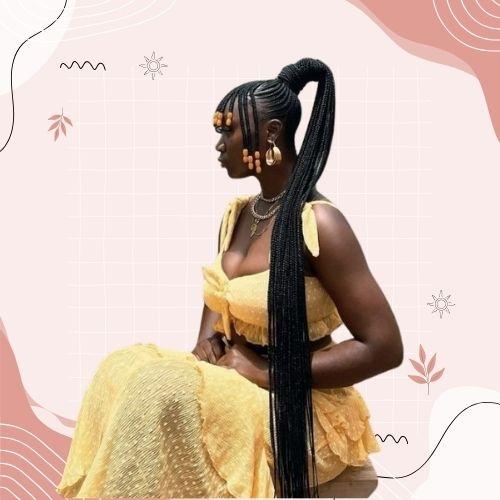 Braided Ponytail with Bangs
