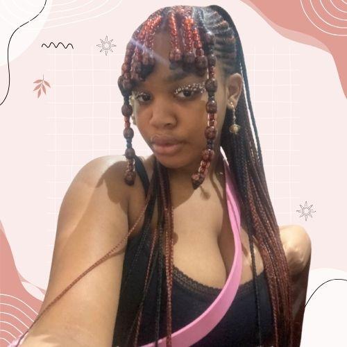 Braided Bangs with Beads