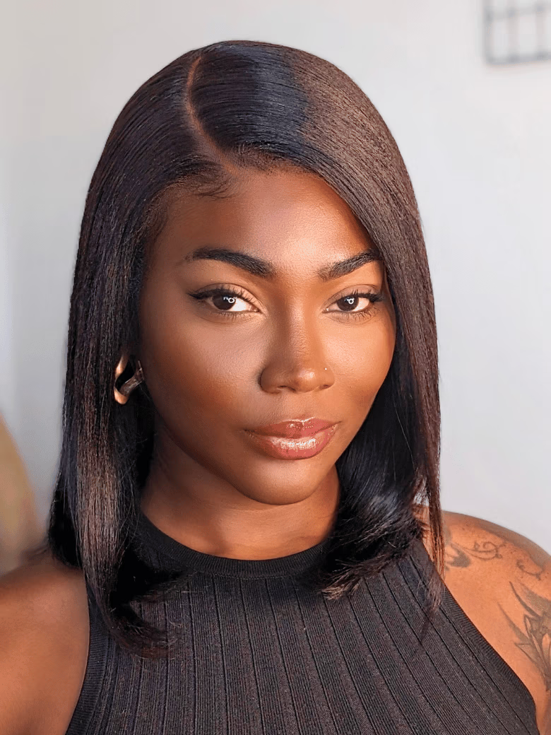 UNice 13x4 Lace Frontal Black Yaki Bob Pre-Everything Wig