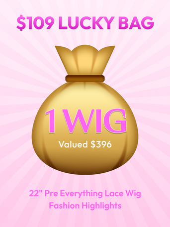 UNICE $109 Lucky Bag Get 180% Density Pre Cut Glueless Wig Value $299-$396