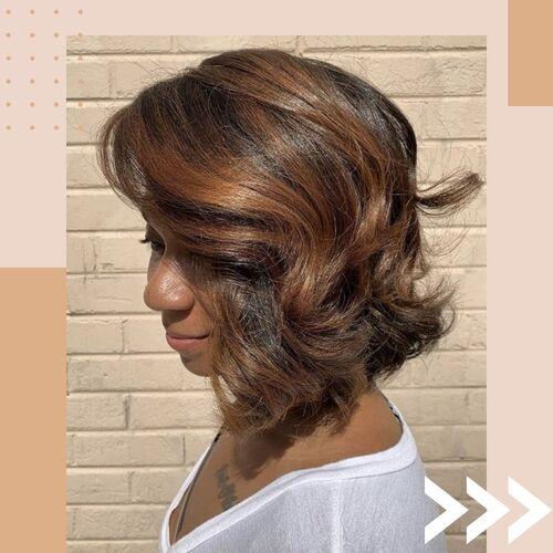 Angled Bob Wavy Hair