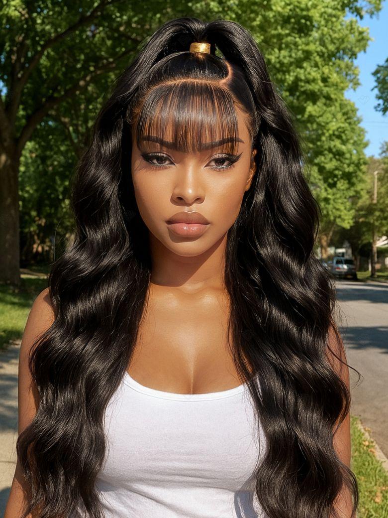 [Stylish Choice] UNice 13x4 Pre-Everything™ Side-Part Fluffy Loose Wave Wig With Wispy Air Bangs