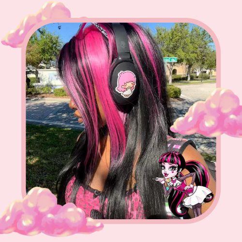 Draculaura Chunky Pink Highlights