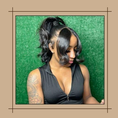 Short Ponytail with Bangs