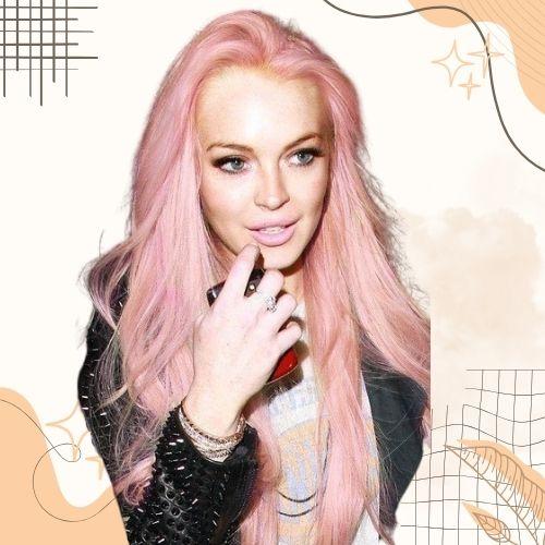 Lindsay Lohan Pink Hair
