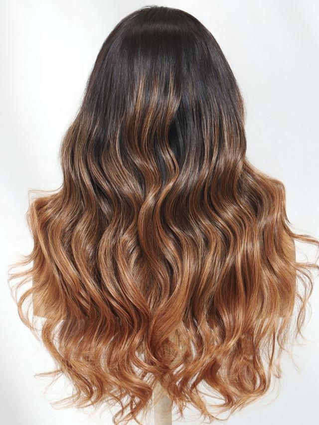 UNice 13x4 Pre-Everything™ Lace Frontal Black to Cappuccino Ombre Loose Wave Wig