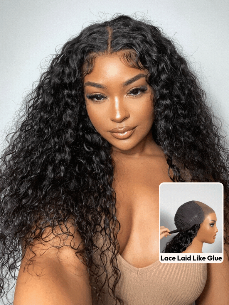 UNice 7x5 Bye-Bye Knots™ & 13x4 Pre-Everything™ HD Lace Pull And Go Wig Glueless Wet & Wavy Water Wave With Invisi Drawstring With Free Baby Hair