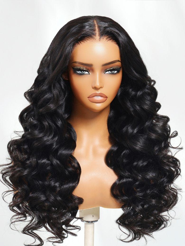UNice Bye-Bye Knots™ 7x5 Lace Hollywood Curls Glueless Drawstring Wig for Beginners