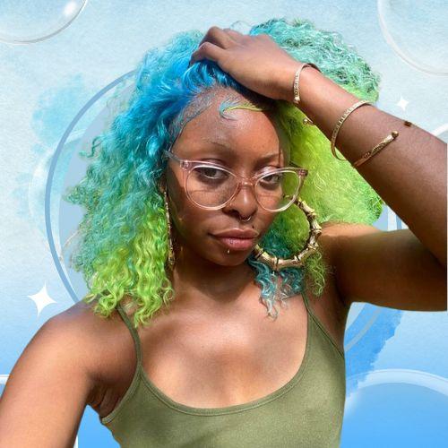 Blue and Green Highlights