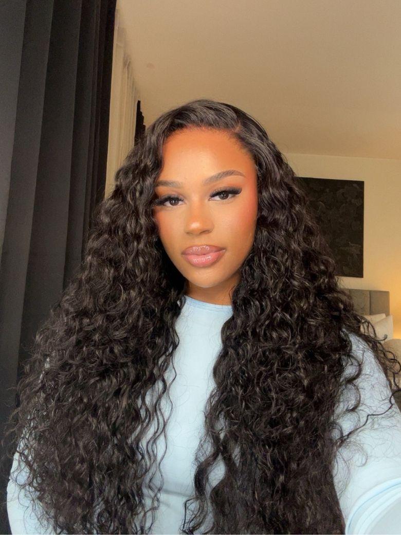 UNice 13x4 HD Lace Frontal Raw Human Hair Water Wave 200% Density Wig