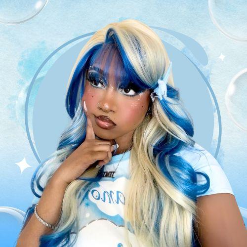 Blonde Hair With Blue Highlights