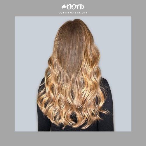 Caramel Blonde Highlights on Brown Hair