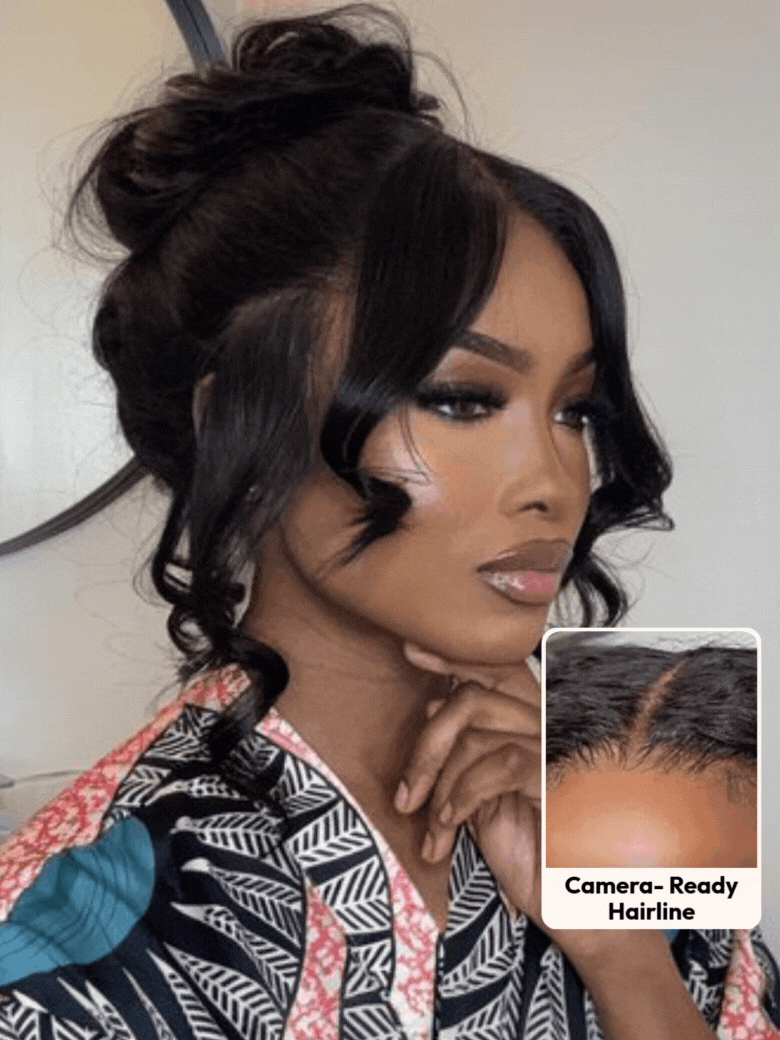UNice HD Real Scalp™ Wig & Feathered Layers Drawstring Wig 13x4 &7x5 Invisible Lace Frontal Loose Wave with Face Framing Curtain Bangs