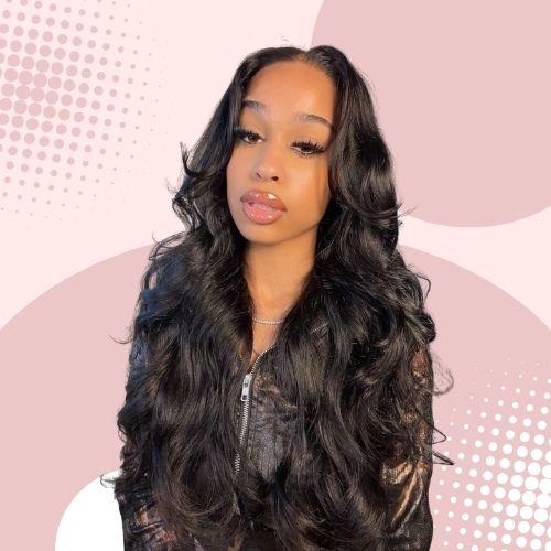 Long Hair with Curtain Bangs