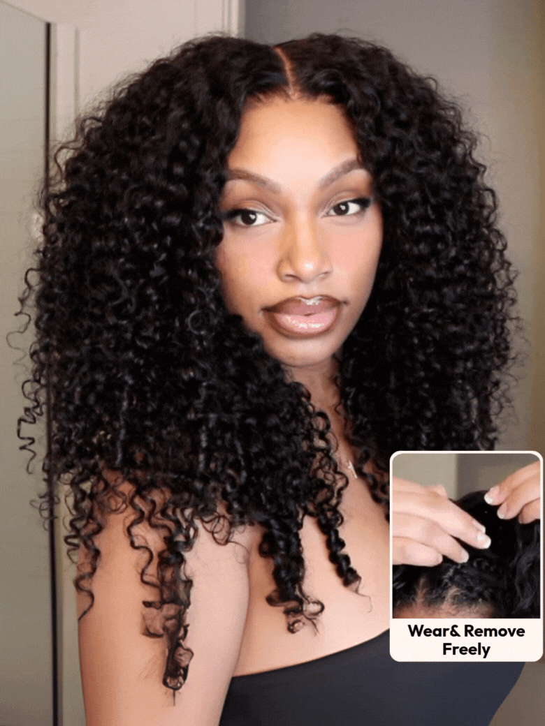 UNice Bye-Bye Knots 7x5 Lace Curly Texture Wig With Finger Coil Ends