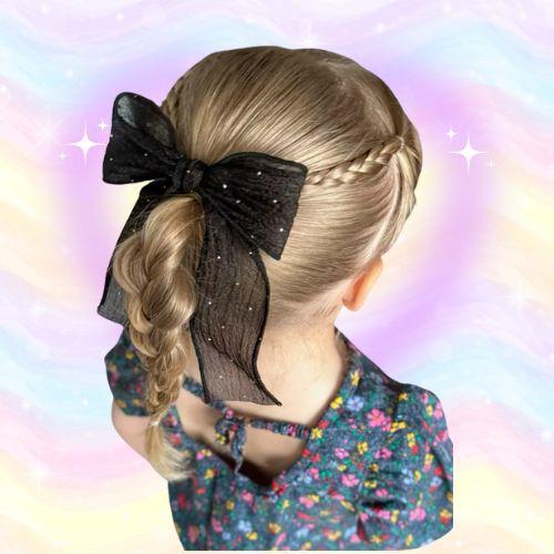 Braided Ponytail with Hair Bow