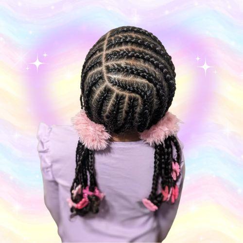 Girls Cornrow Hairstyle