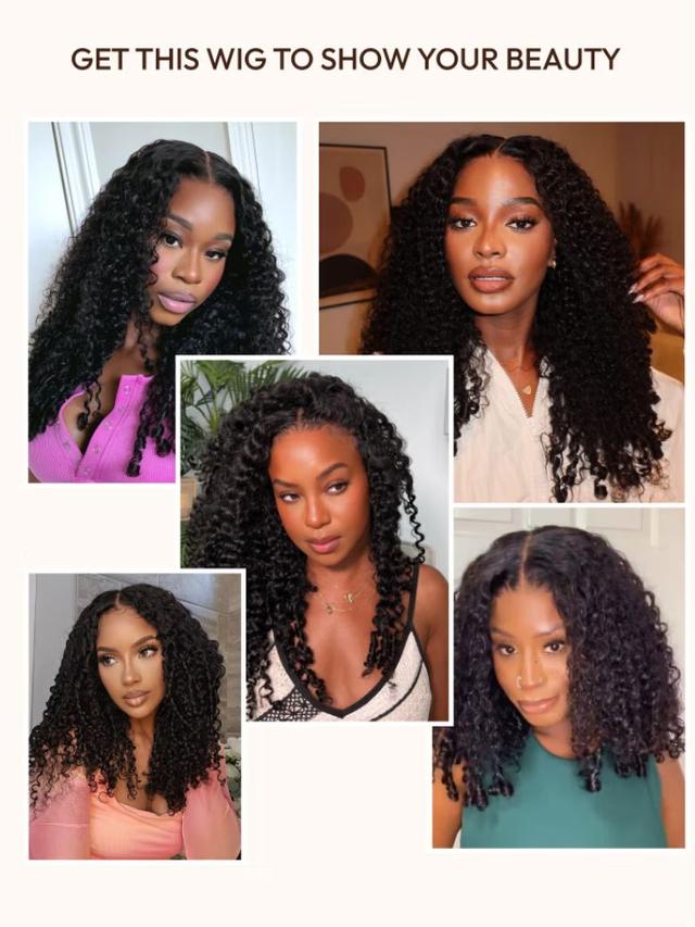 UNice Bye-Bye Knots 7x5 Lace Curly Texture Wig With Finger Coil Ends