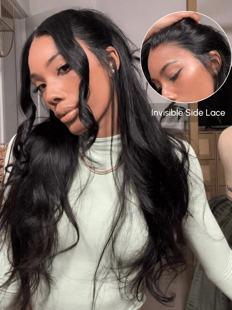 UNice 13x4 Pre-Everything™ Transparent Lace Front 3D Body Wave Wig Real Ear To Ear With Invisi Drawstring Wig Lace Fit Better