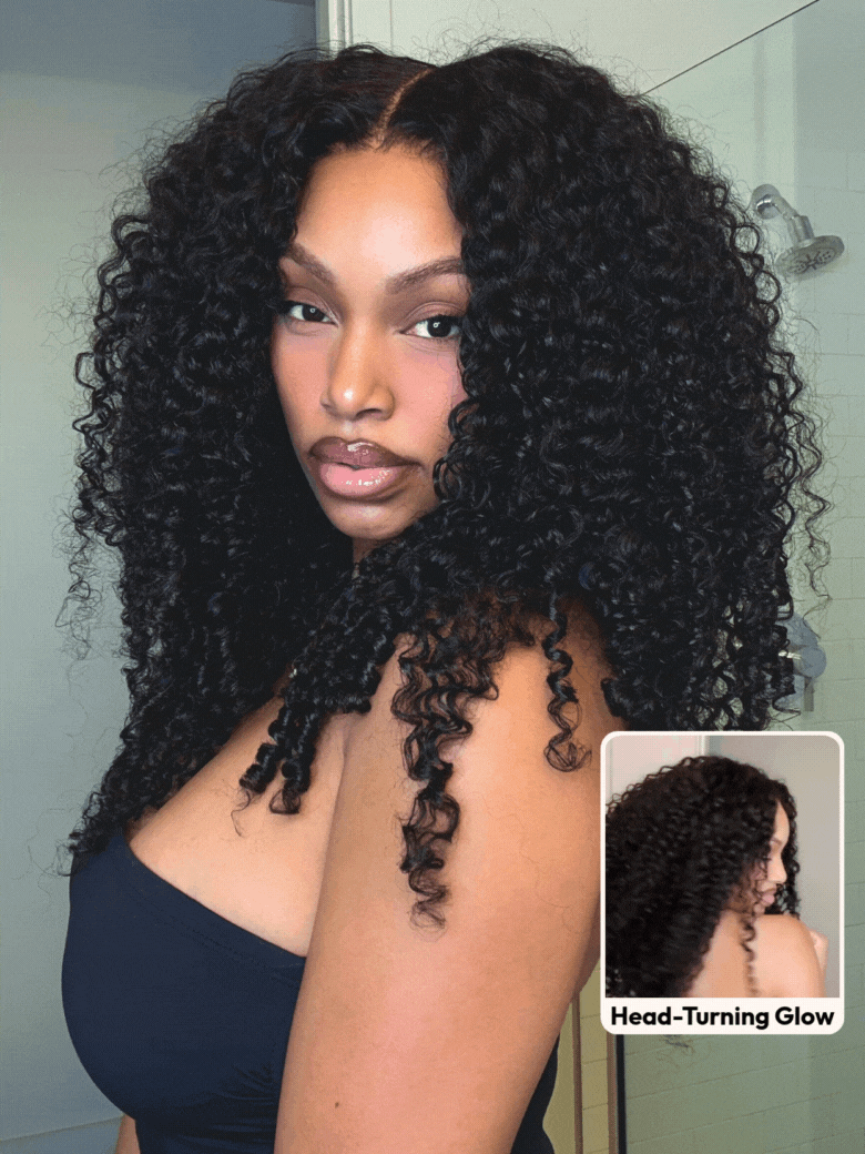 UNice Bye-Bye Knots 7x5 Lace & 13x4 Pre-Everything Curly Texture Premium Hair Drawstring Wig With Finger Coil Ends