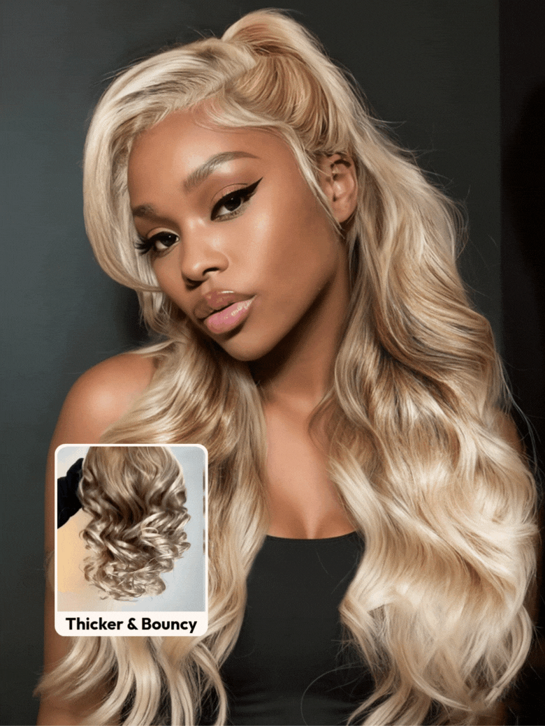 UNice Sandy Blonde Ombre 13x4 Lace Frontal Side Part Loose Wave Pre-Everything Wig