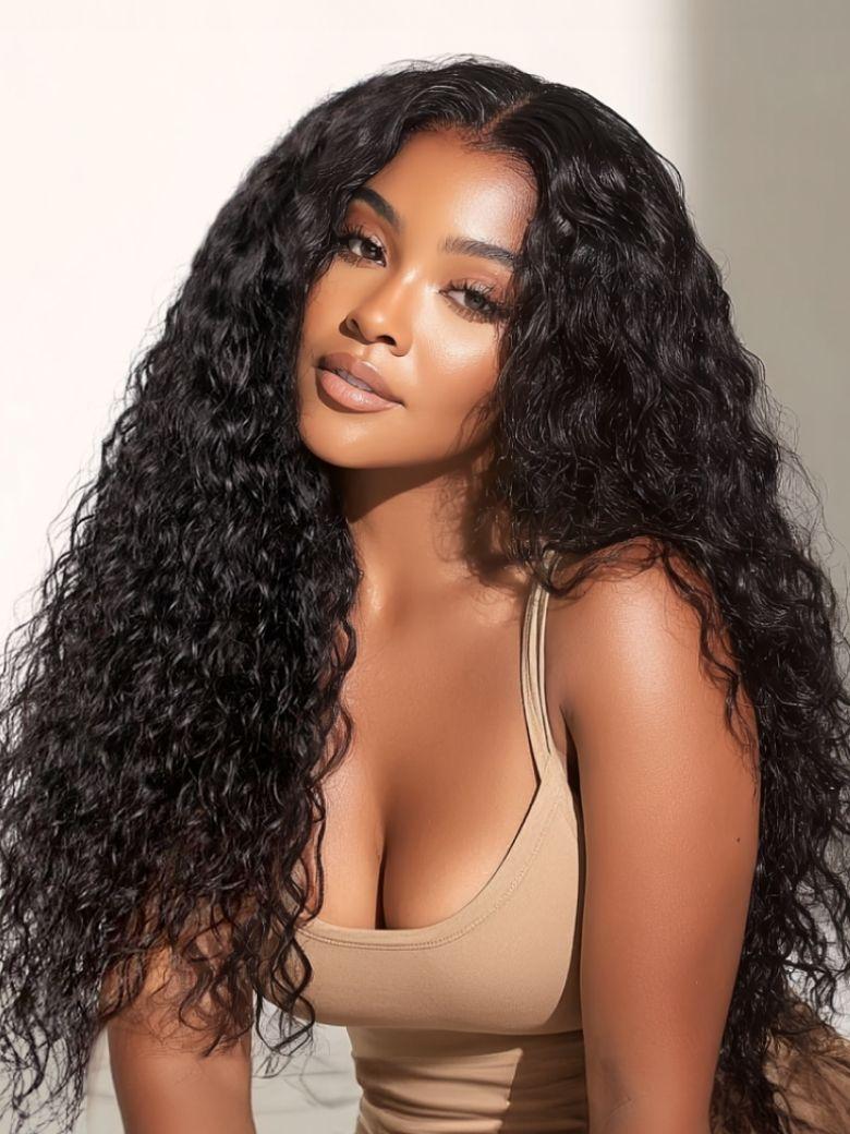UNice 13x4 Pre-Everything™ Natural Black Micro Water Wave Wig with Invisi Drawstring