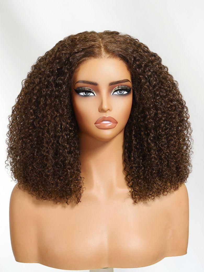 UNice 13x4 Pre-Everything™ Lace Frontal Dark Brown Afro Kinky Curly Glueless Drawstring Wig