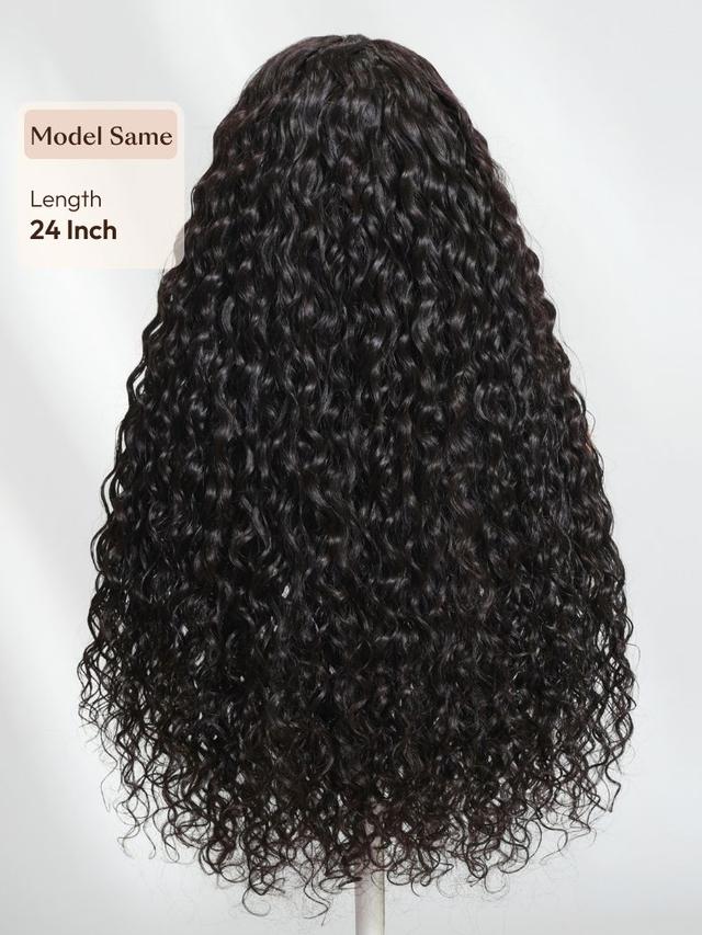UNice 7x5 Bye-Bye Knots™ & 13x4 HD Lace Pull & Go Glueless Water Wave Grip Wig With Secure Silicone Strips and Drawstring With Baby Hair