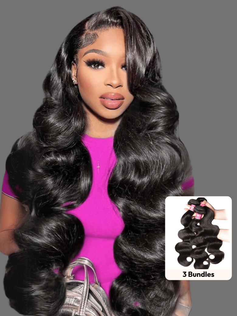 UNice Hair Bundles 3 Pcs/pack Hair Brazilian Body Wave Virgin Soft Natural Human Hair Easy to Blend