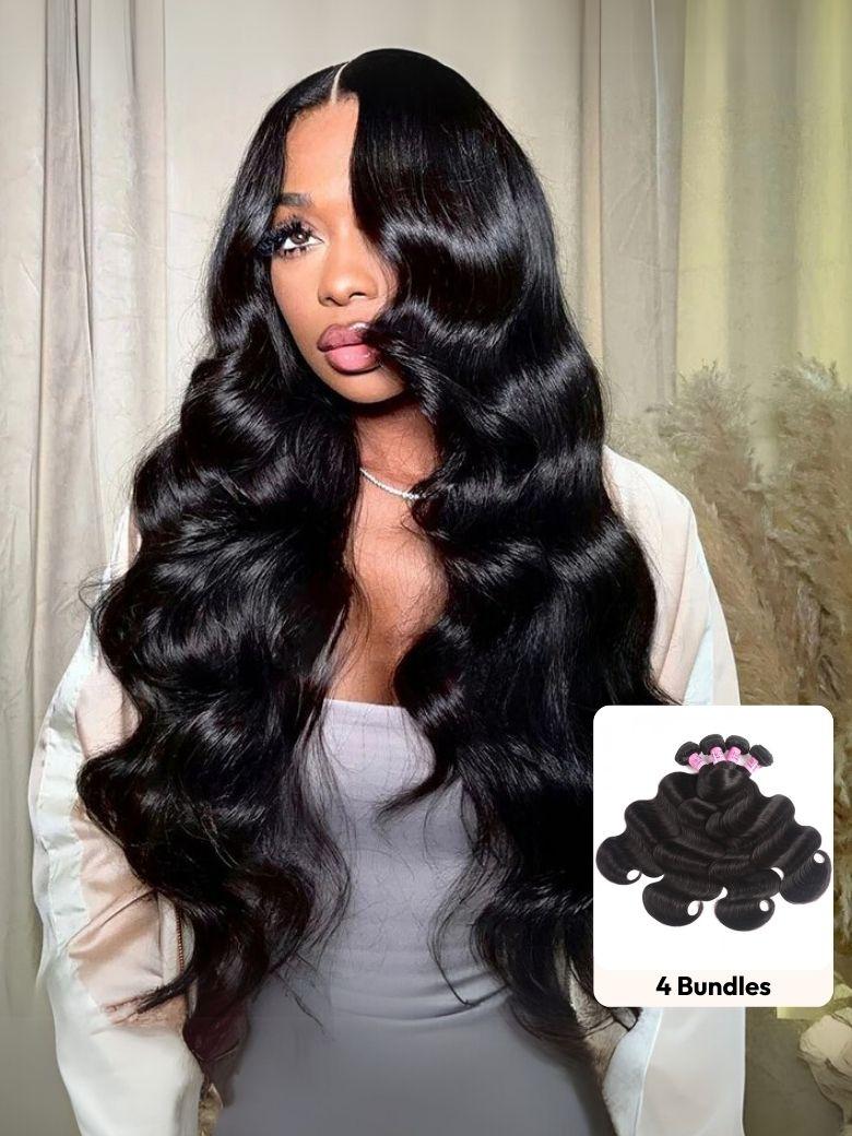 UNice Hair Bundles 4 Pcs/pack Hair Brazilian Body Wave Virgin Human Hair