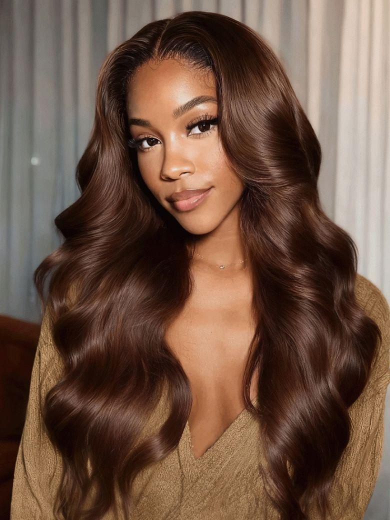 UNice 13x4 Pre-Everything™ Lace Frontal Auburn Brown Loose Wave& Water Wave Wig with Invisi Drawstring & Face Framing Layers 150% Density