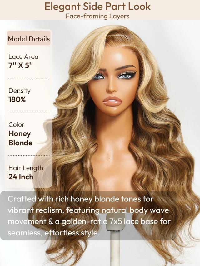 UNice Bye-Bye Knots Wig Pre-Cut 7x5 Glueless Lace & 13x4 Pre Everything Honey Blonde Body Wave Drawstring Wig