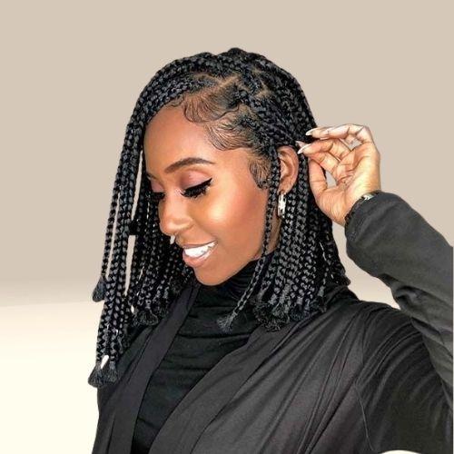 Side Part Box Braids