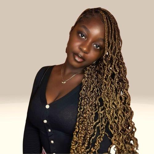 Side Part Knotless Braids
